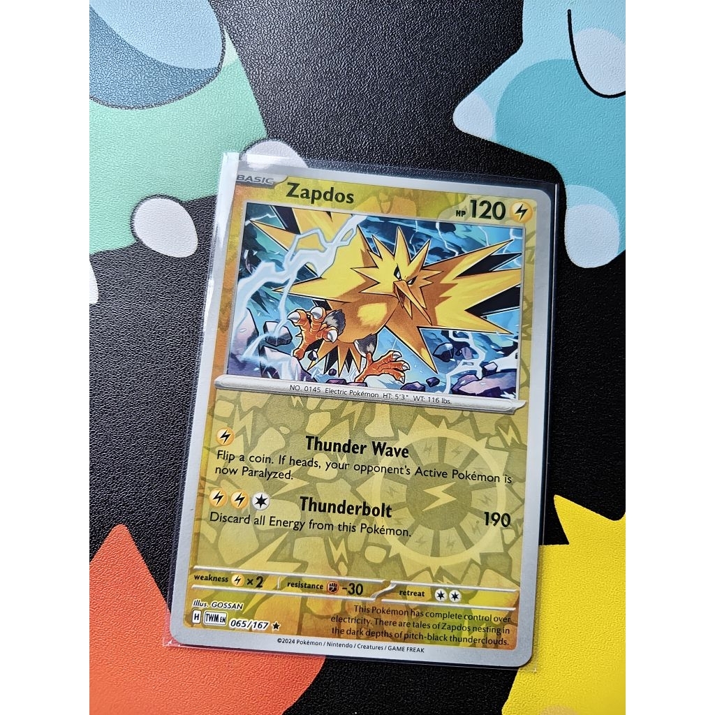 Zapdos reverse holo TWM 065/167 kartu pokemon TCG English