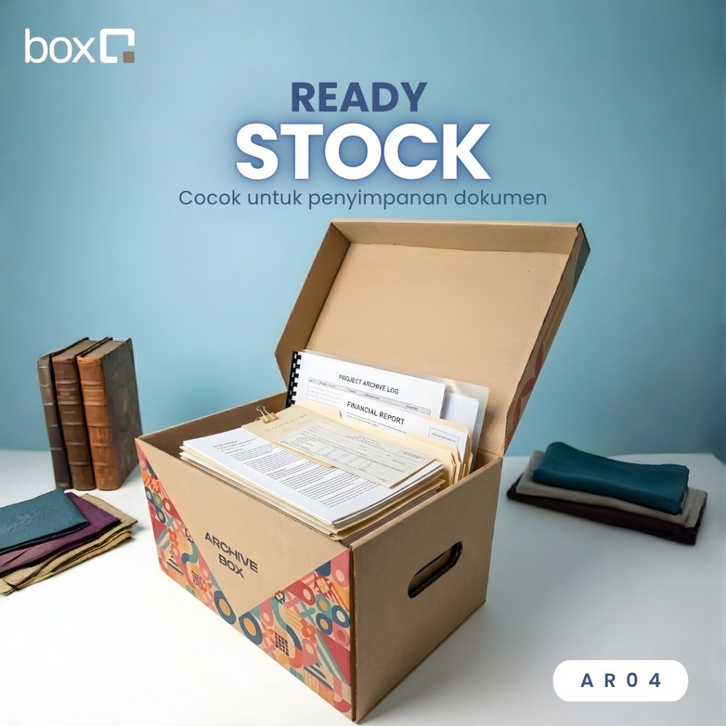 BOX ARSIP KARTON PUTIH 38x26x21 CM | ARCHIVE BOX STORAGE BOX DOKUMEN | KOTAK PENYIMPANAN BERKAS FILE