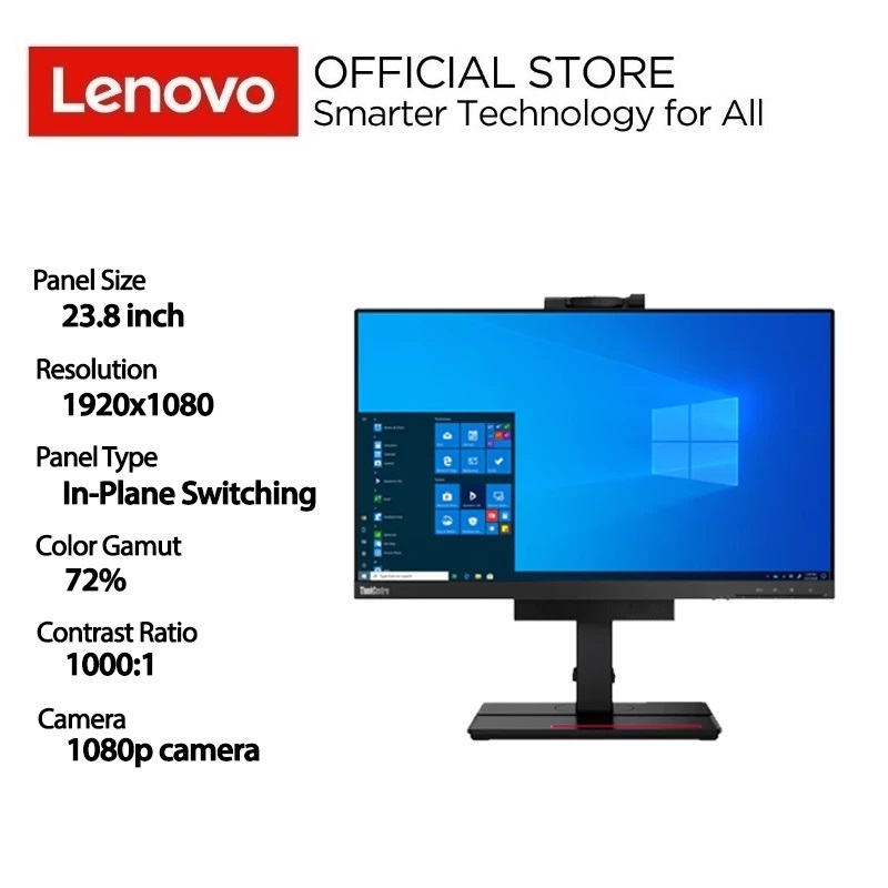 Lenovo Monitor ThinkCentre TIO 24 Gen4 60Hz 1920x1080 23.8" Include Asuransi