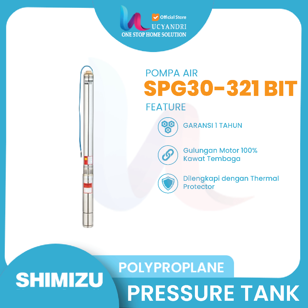 Pompa Air Shimizu SPG30-321 BIT – Pompa Satelit Berkualitas Tinggi