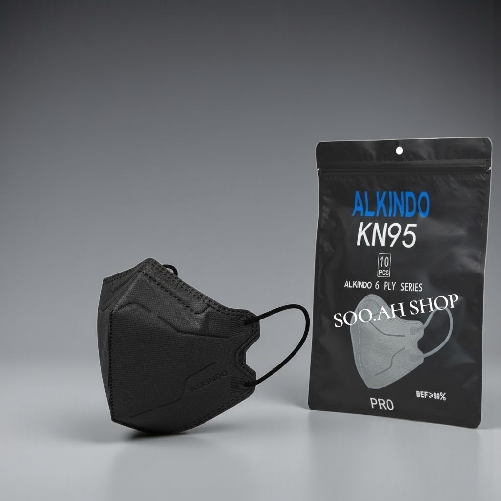 MASKER KN95 PRO ALKINDO 6PLY SINGLE INDIVIDUSL 5PACK 50PCS