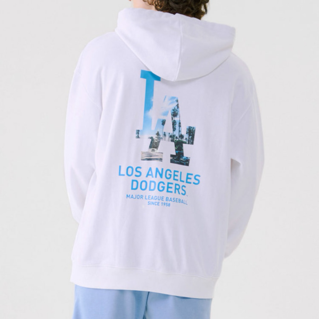 hoodie mlb la dodgers printed logo