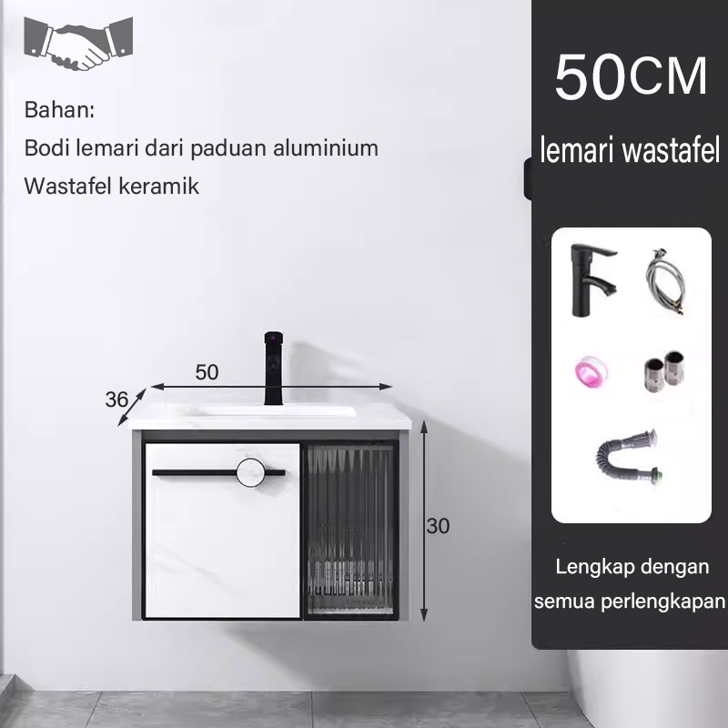 westafel kamar mandi 50cm wastafel cuci tangan estetik lemari kamar mandi wastafel dinding wastafel 