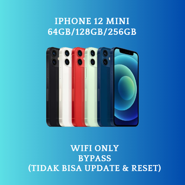 HP IPHONE 12 Mini WIFI ONLY 64GB/128GB/256GB Bekas Second Original Mulus Fullset Game/Live/Merekam V