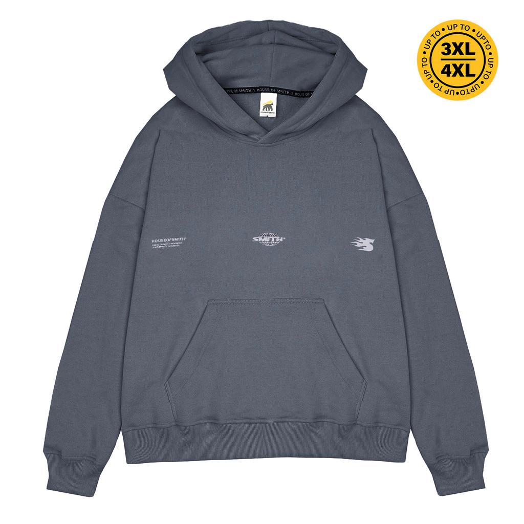 House of Smith BDG Sweater Hoodie Oversized Pria - Ground Oversized Hoodie Grey