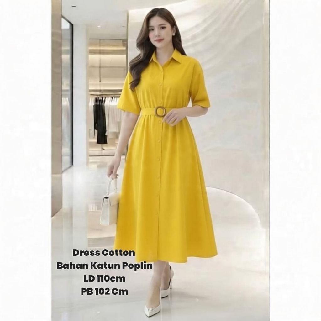 Dress katun Poplin Premium