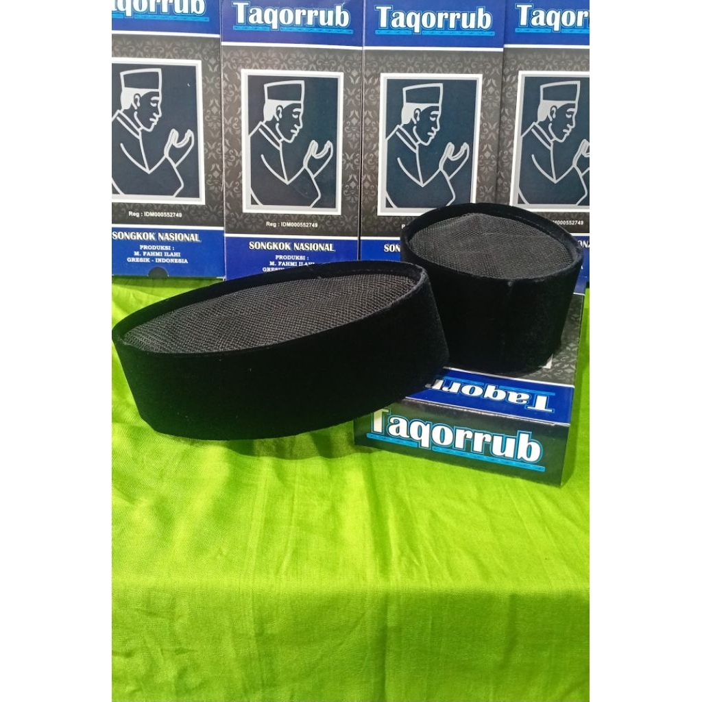 peci taqorrub full ac peci songkok full ac songkok hitam full ac peci tinggi 7 cm