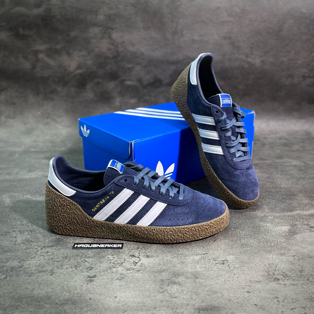 ADIDAS MONTREAL 76 OG [SHADOW NAVY/HALO BLUE] #JR8372 HAGUSNEAKER GARANSI 100% ORIGINAL