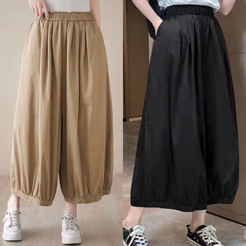 CELANA KULOT BALON KATUN PREMIUM KREM COKLAT KHAKI HITAM KOREA IMPORT