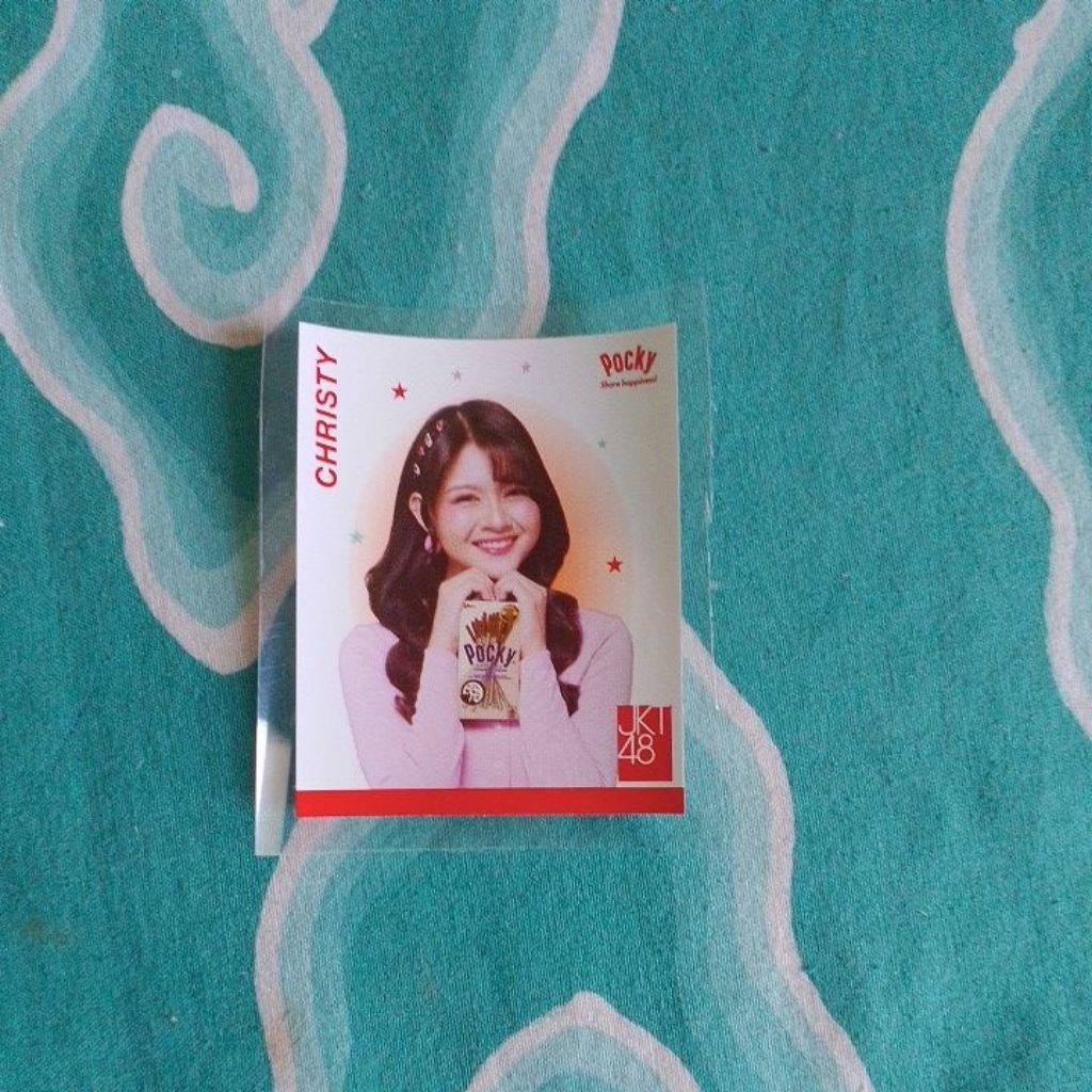 stiker Christy JKT48 x Pocky official