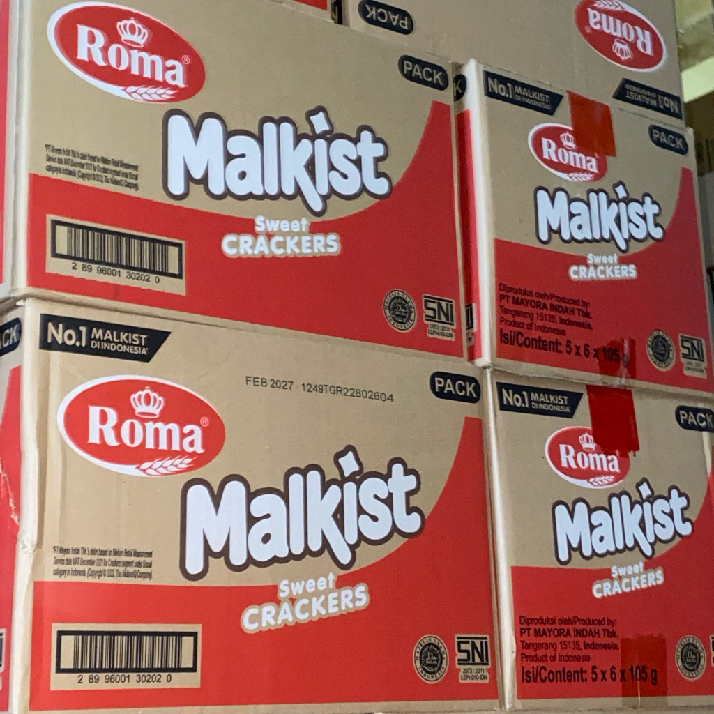 Biskuit Roma Malkist - (Harga 1 Dus isi 30 Pcs)