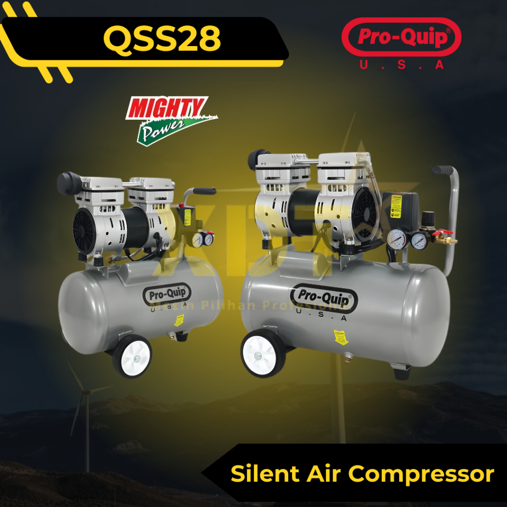 ProQuip QSS28 Mesin Kompresor Angin 1 HP Silent Air Compressor 25 L PROQUIP QSS 28