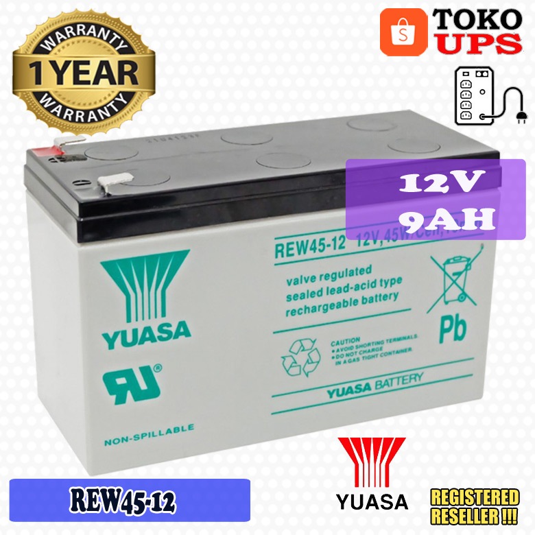 Aki Kering 12v 9ah Baterai Yuasa 12V 9AH | Yuasa REW45-12 12V 45W