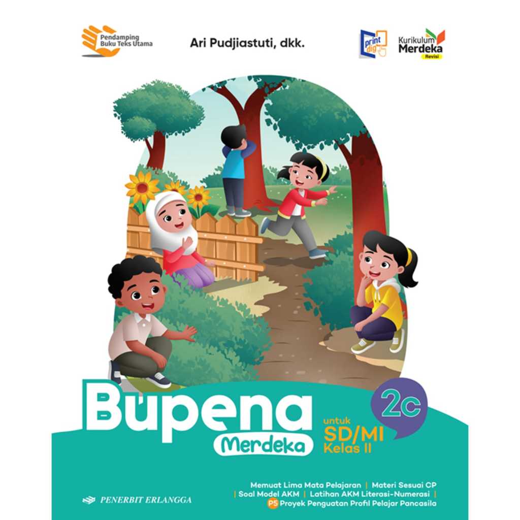 Buku BUPENA kelas 2 SD/MI Penerbit Erlangga Buku penilaian bupena 2C