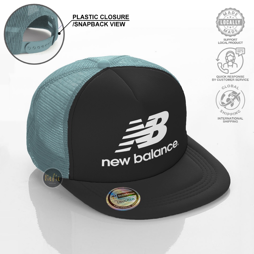 NewBal*ance Snapback /Topi Snapback Pria /Topi Trucker Jaring /Topi Distro Skena Outfit /Topi Cowok 