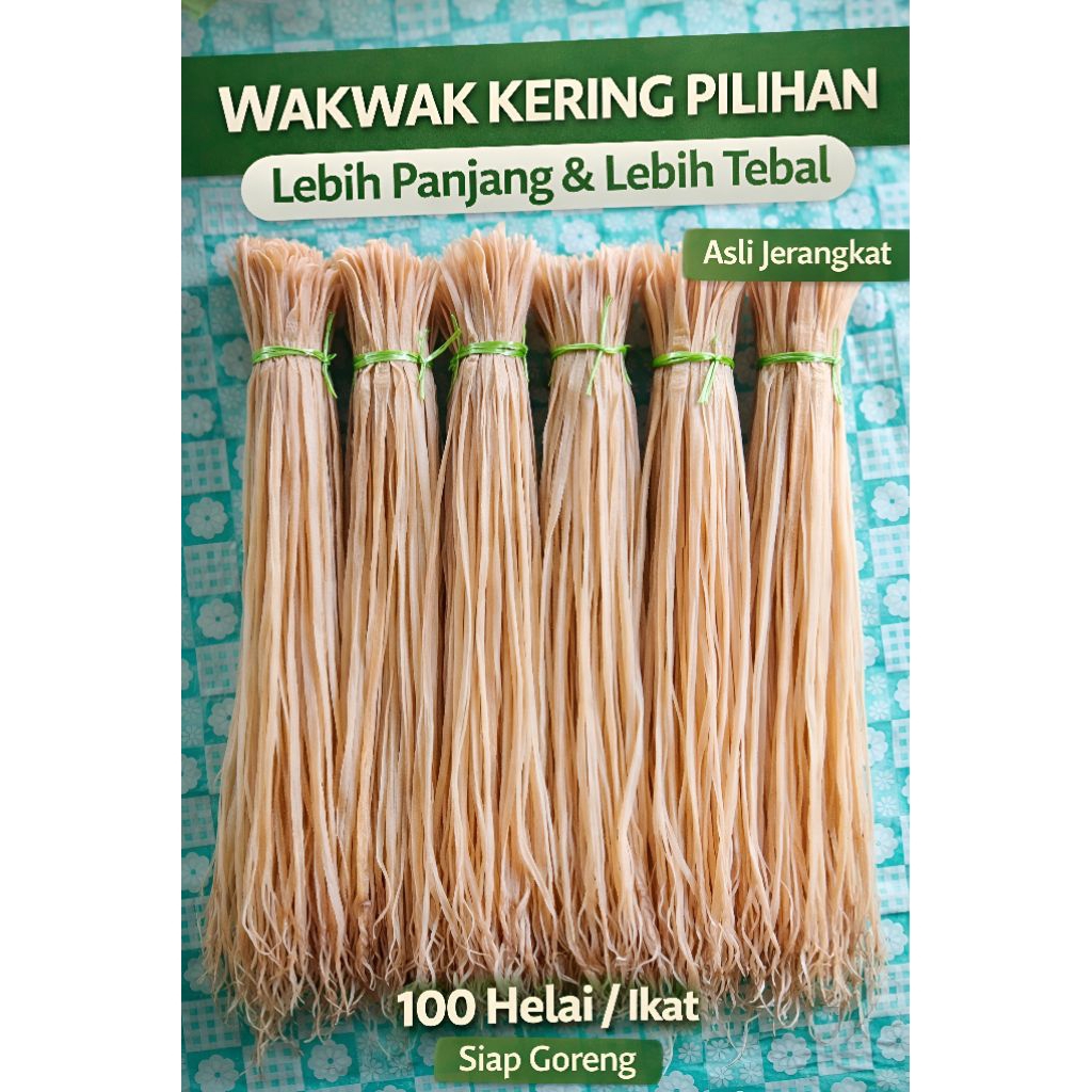 Wak Wak Kering Bangka Premium 100 Helai Lebih Panjang & Tebal / Cacing laut Sachin Asli Jerangkat