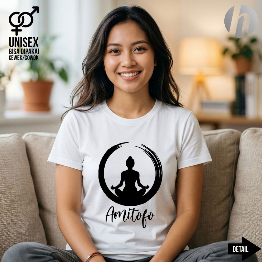 Mittara - Seri Kaos Buddhis Amitofo Tshirt Buddha Custom UNISEX BD03