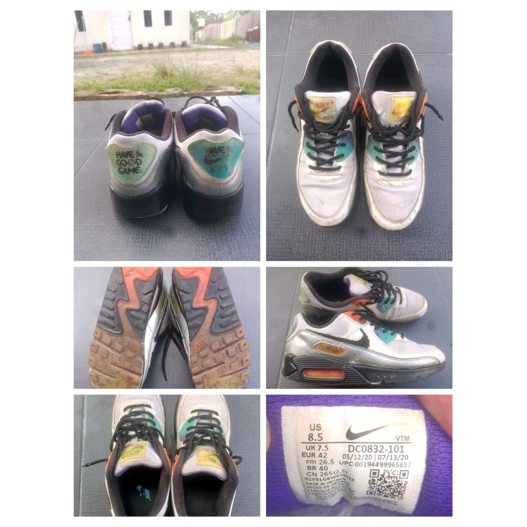 Sepatu Nike Air Max 90 “Have a Good Game” SECOND Limited Edition – Kondisi Outsole Crumble (Proyek K