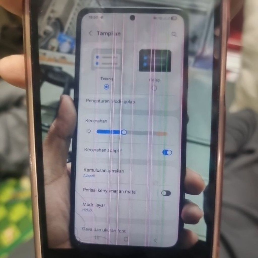 lcd samsung galaxy s21 ultra copotan ori minus