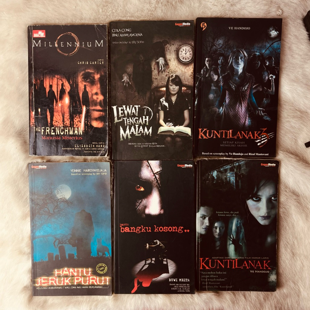 Novel Horor Bahasa Indonesia / Novel Kuntilanak Ve Handojo / Buku Hantu Bangku Kosong Ruwi Meita / B