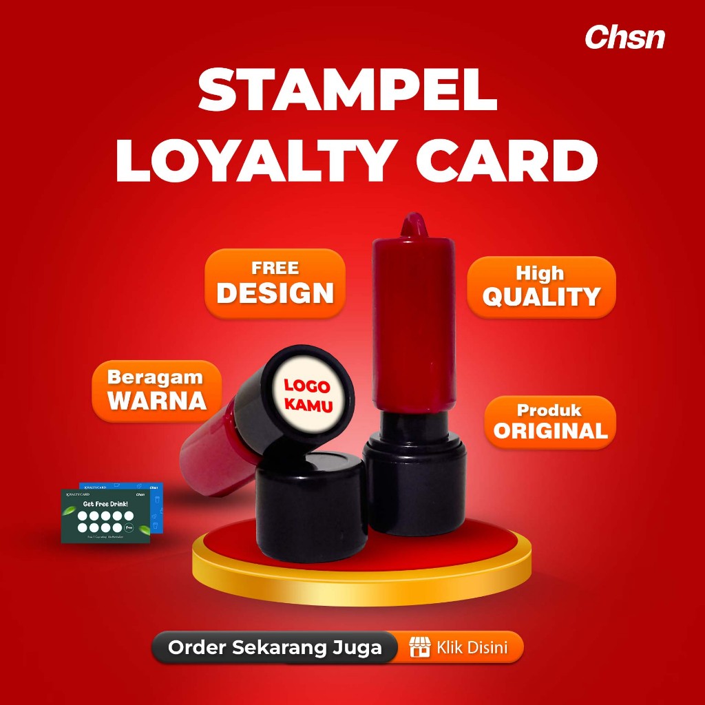 STAMPEL STAMPLE LOYALTY CARD CUSTOM DESIGN 12MM