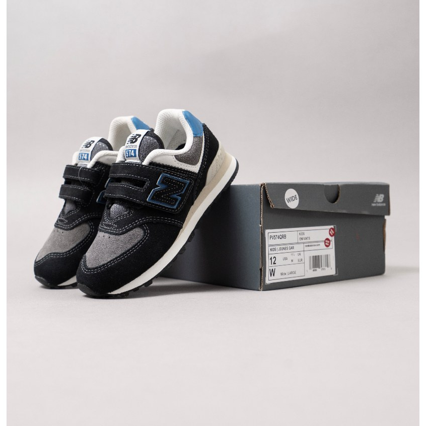 Sepatu Kasual New Balance 574 Kids - BLACK GREY BLUE