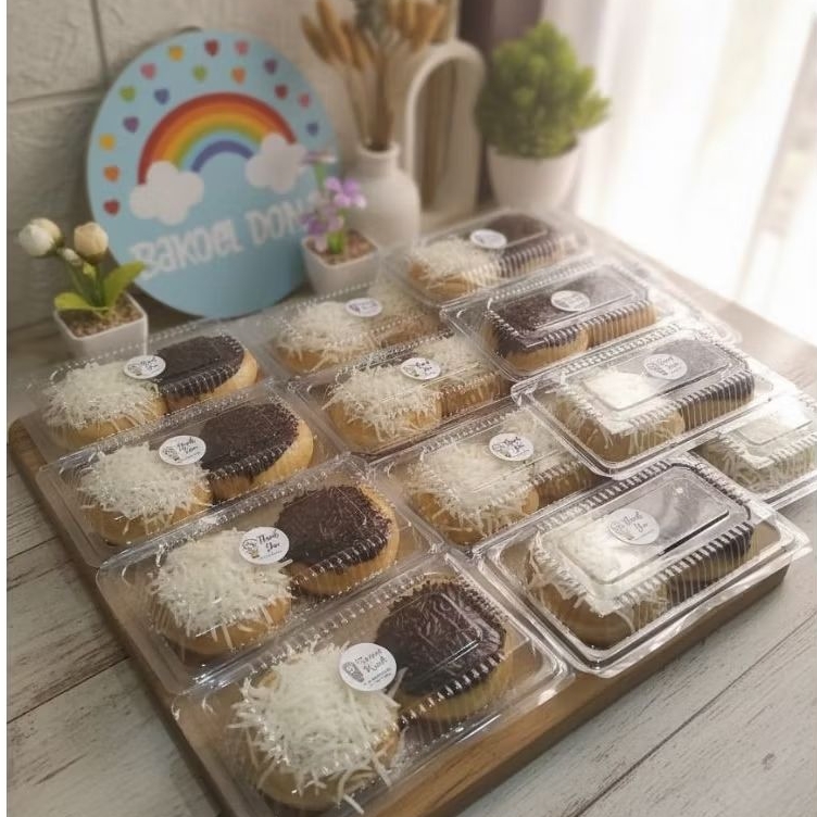 Donat mini isi 2pcs/ Donat murah/ snack ultah/Donat coklat keju/ Donat satuan/Donat meses