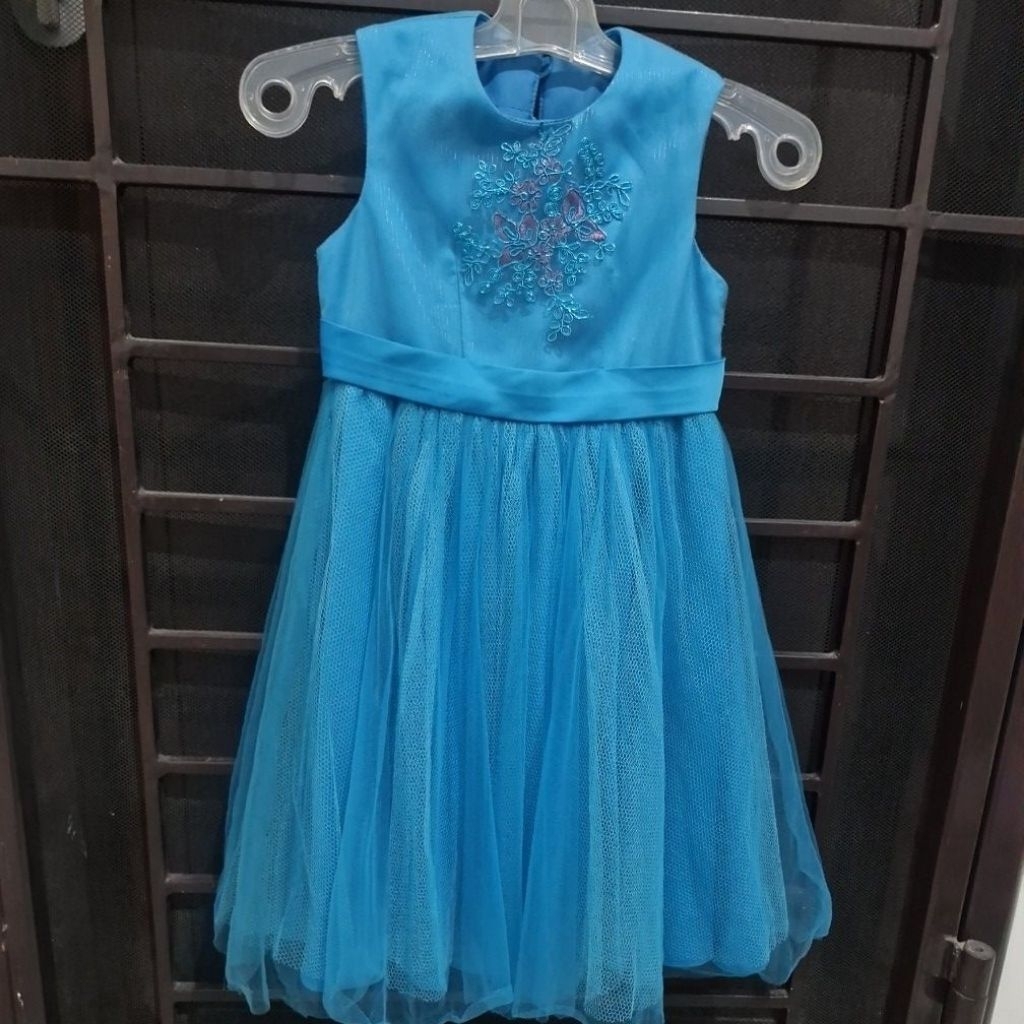 dress gaun anak perempuan tile brukat / baju pesta anak (preloved)