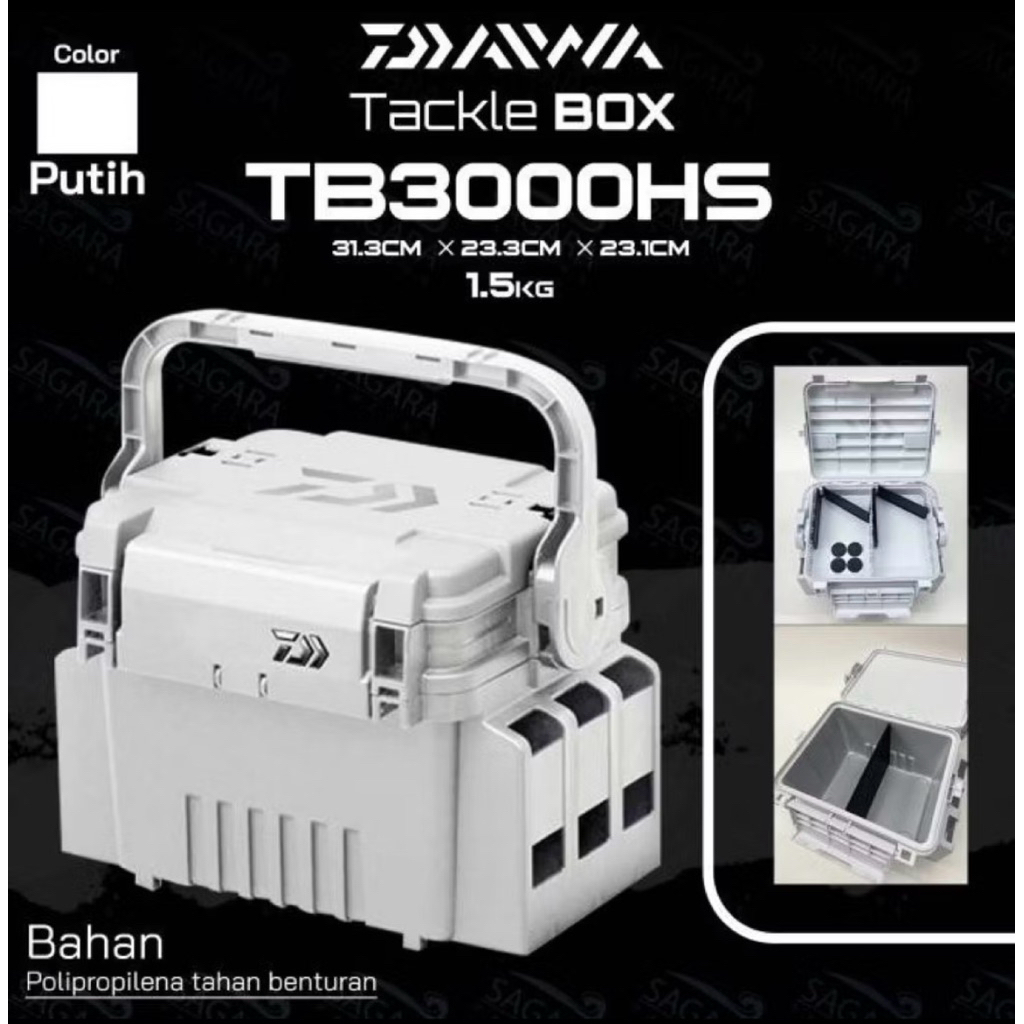 TACKLE BOX DAIWA TB3000 WHITE SHINE