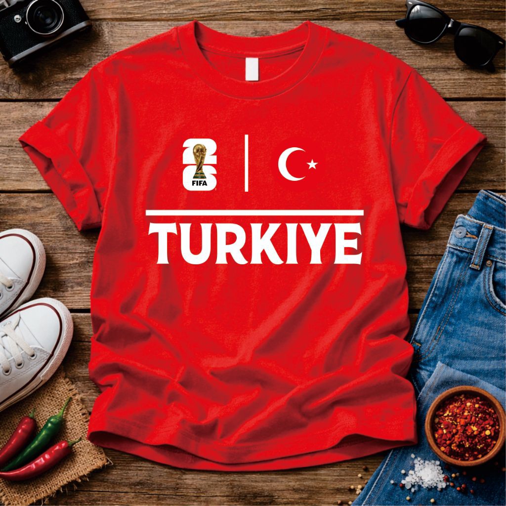 Kaos T Shirt dan Kaos wangky berkerah Timnas Turkiye turki edisi piala dunia 2026, kaos distro dan k