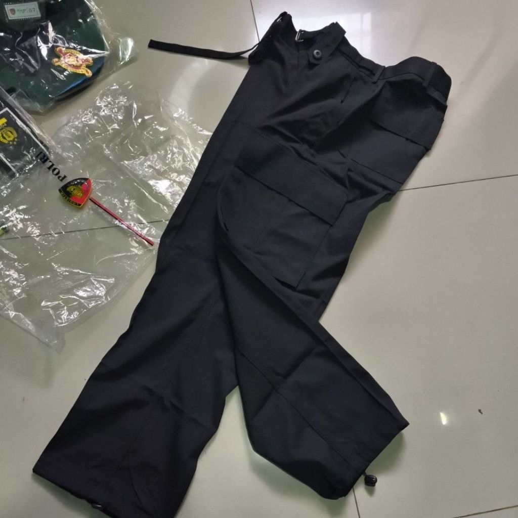 CELANA PDL HITAM JATAH POLRI KAIN RIPSTOK