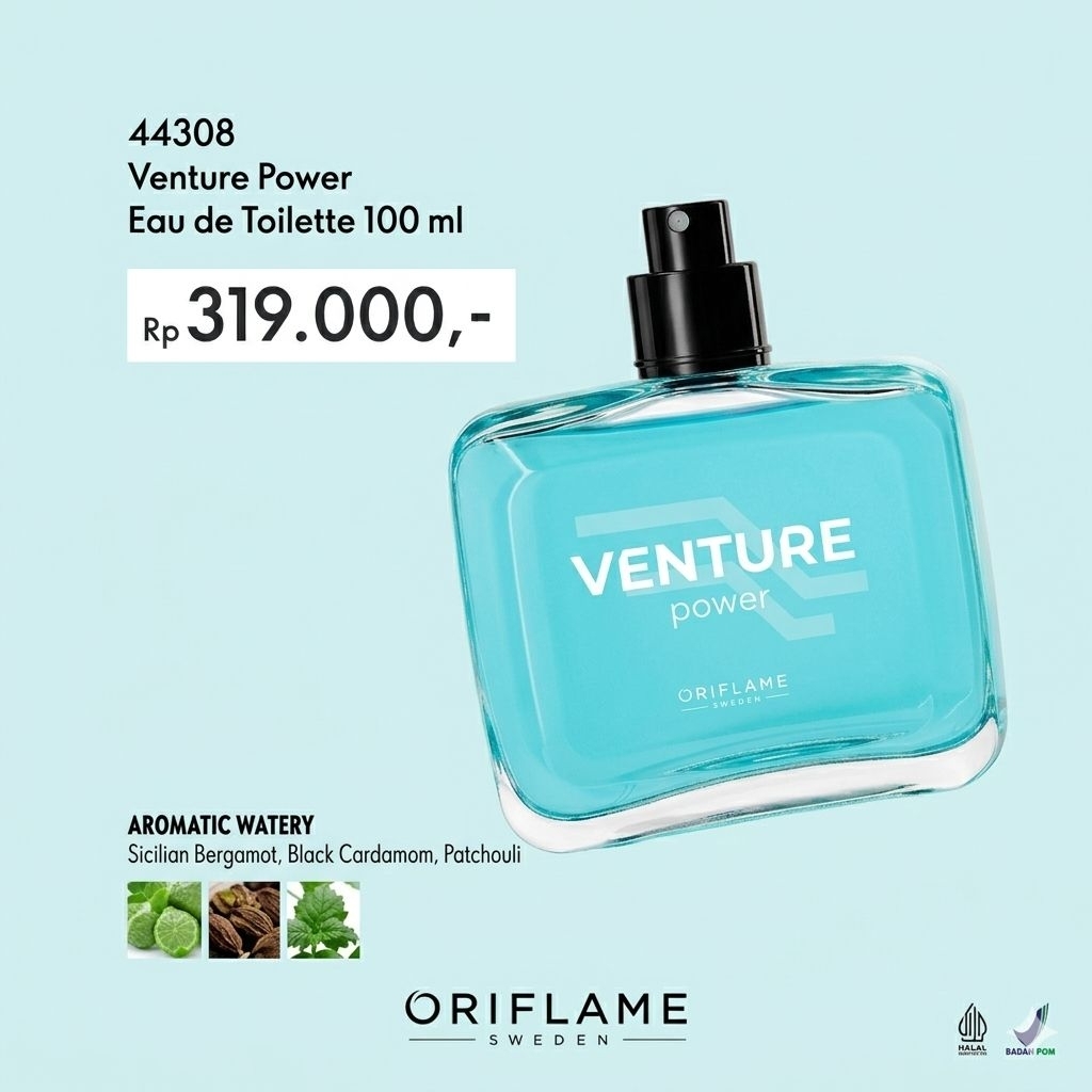 Venture Power Eau de Toilette 100ml ( Parfum Oriflame Pria laki )