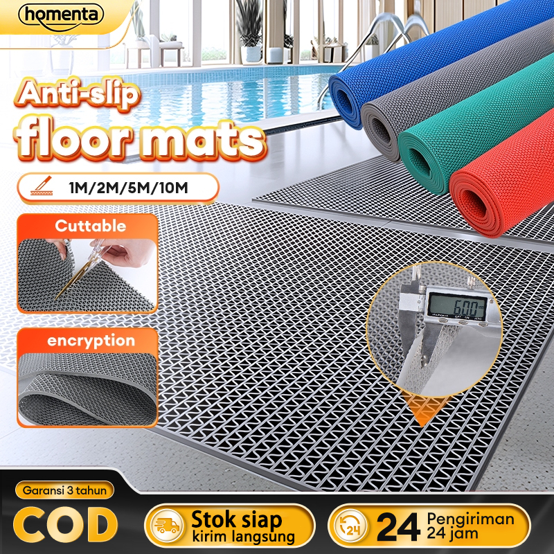 Homenta Keset Kamar Mandi Keset Anti Slip Bentuk S Untuk Kolam Renang Matras Lantai PVC Tebal Daya S