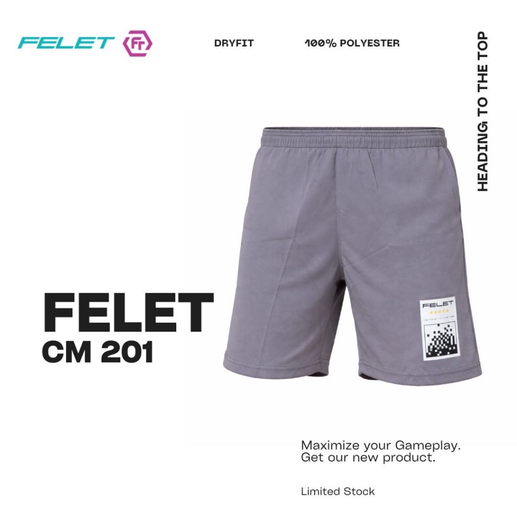 FELET OFFICIAL STORE - FELET CELANA BADMINTON CM 201 QUICK DRY ORIGINAL