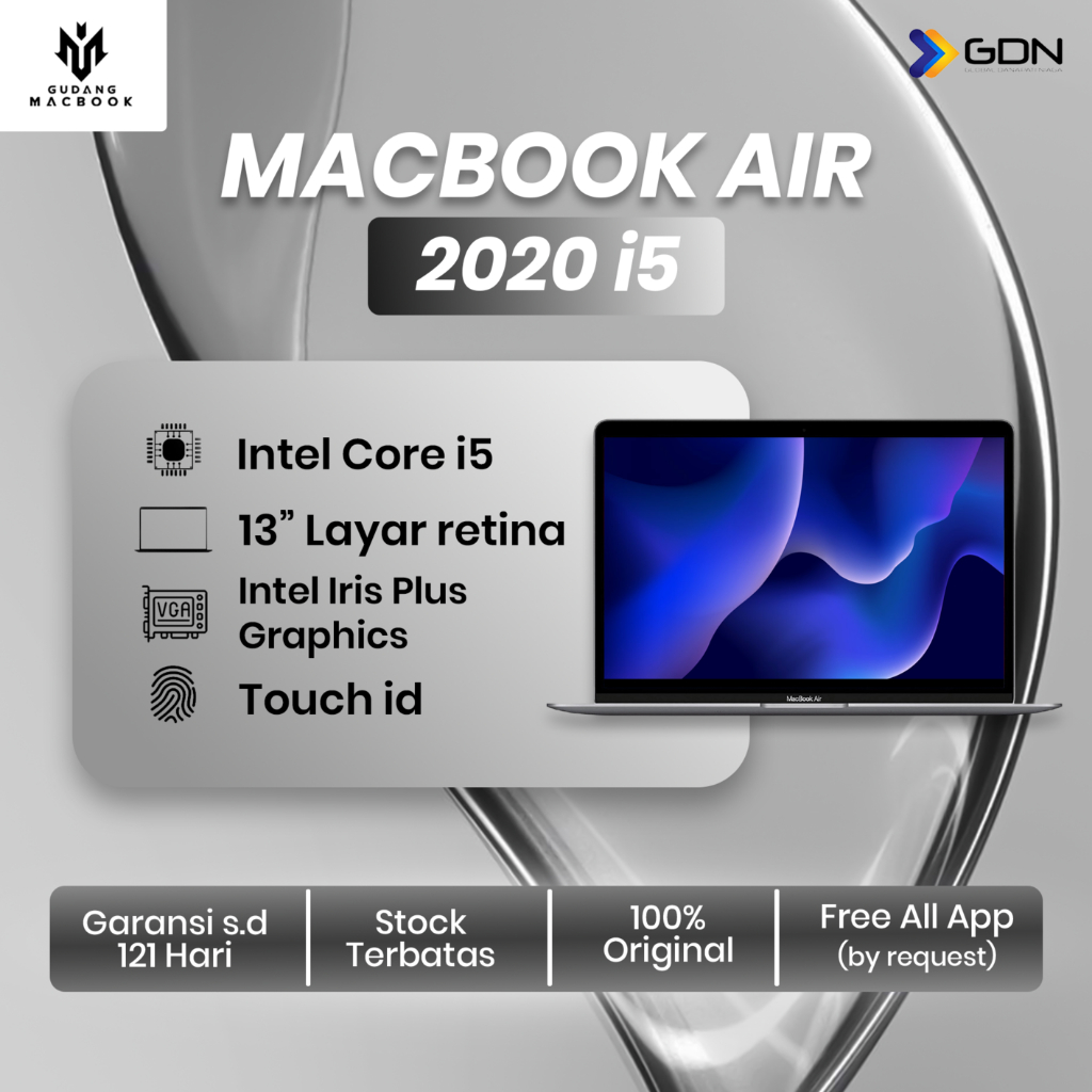 Macbook Air 2020 13inch Core i3 i5 i7 Ram 8GB SSD 128GB 256GB 512GB Original Like New