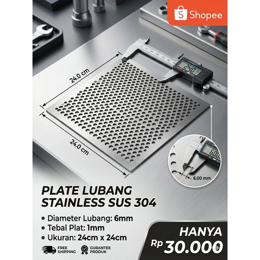 plat lubang stainless sus 304/saringan
