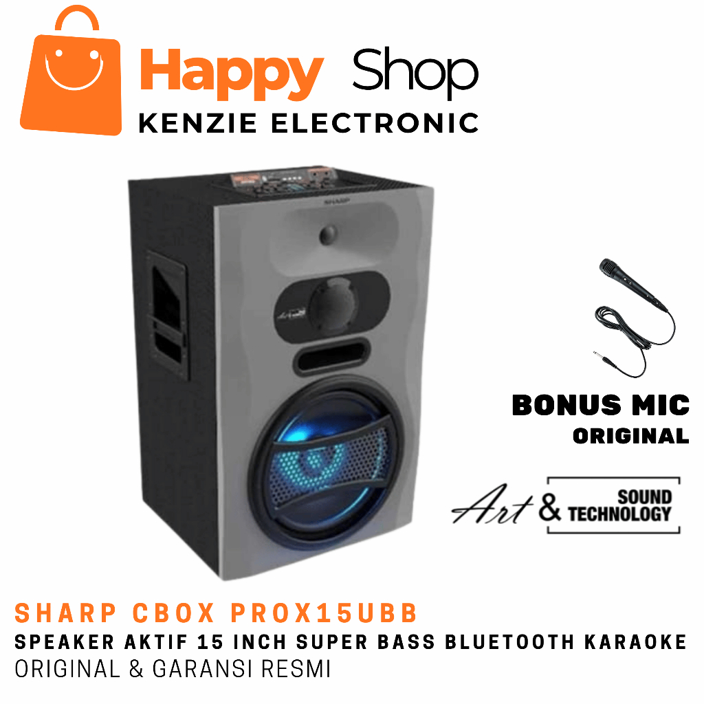 SHARP CBOX PROX15UBB Speaker 15 inch speaker bluetooth speaker karaoke