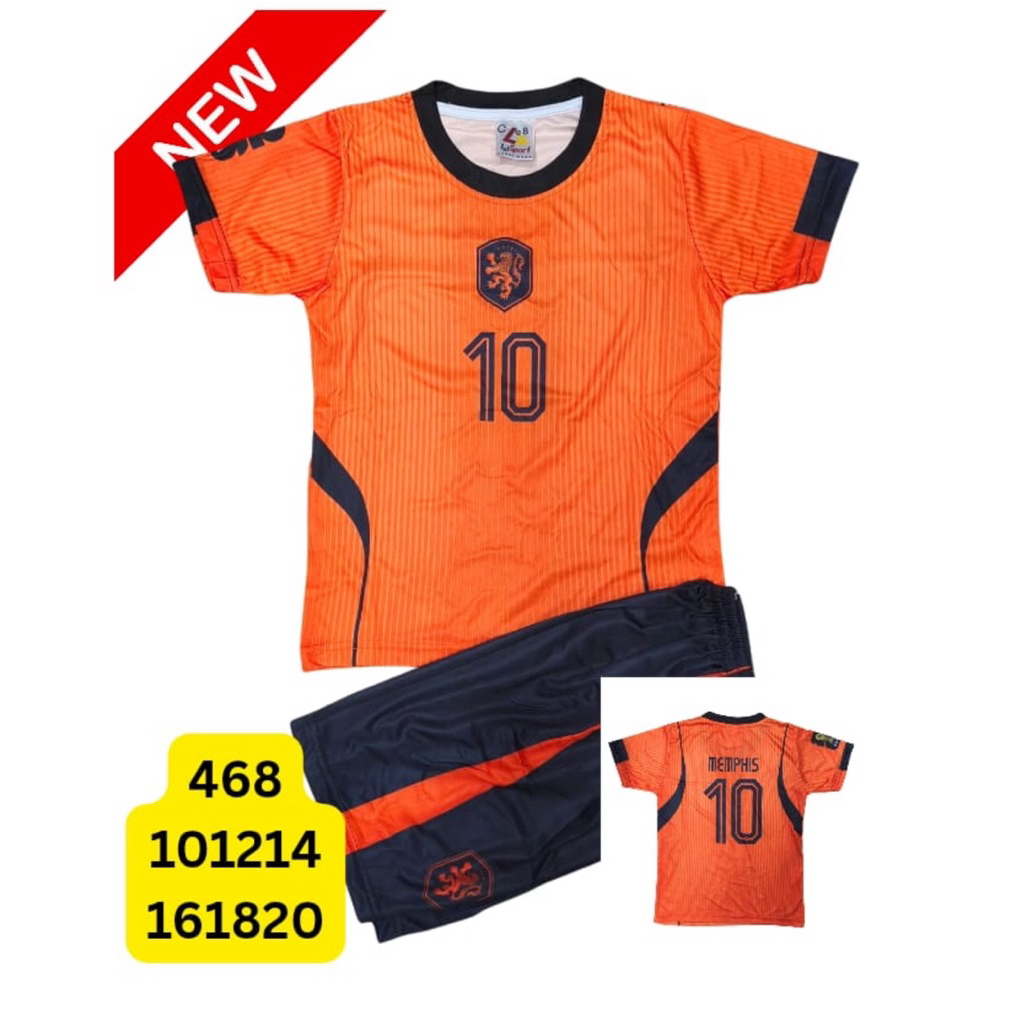 Jersey BELANDA piala dunia 2026 untuk anak anak