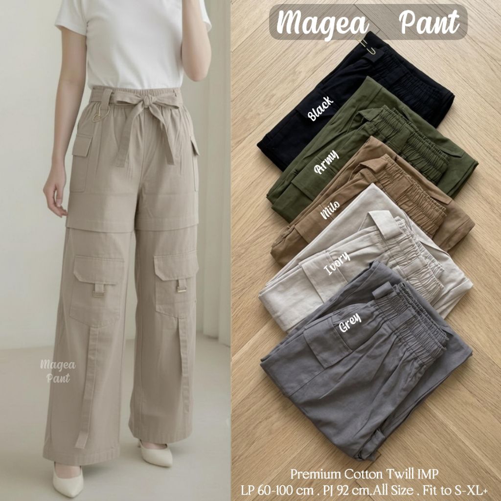 Magea pant.Trend celana kargo wanita stylish.celana cargo panjang wanita.Outfit naik gunung wanita.c