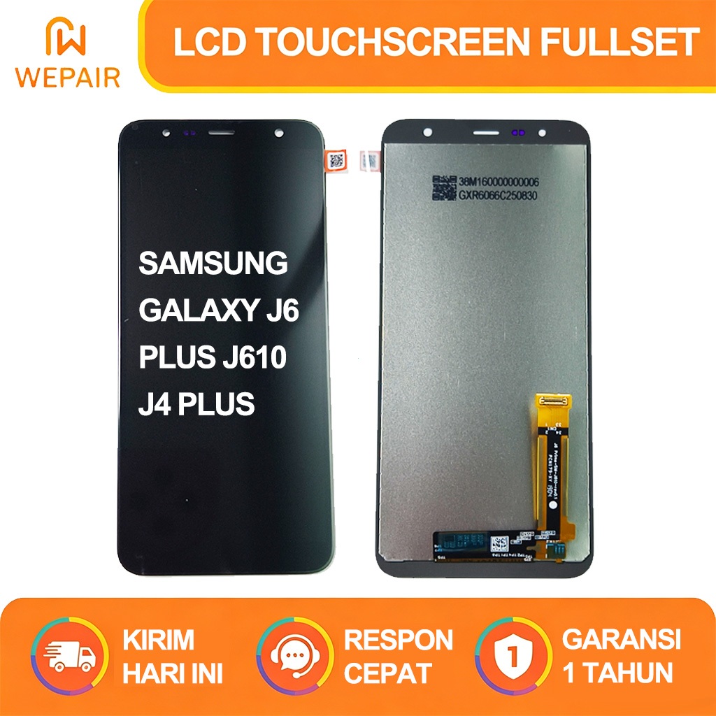 WEPAIR LCD Samsung Galaxy J6 Plus J610 J4 Plus Fullset Touchscreen Layar HP Siap Pasang