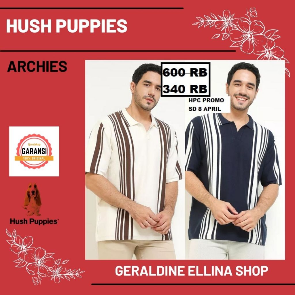 Baju kaos pria Hush Puppies original SALE seri ARCHIES