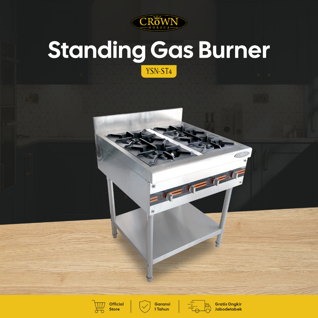 Gas Stove 4 Burner - YSN ST4 CROWN HORECA