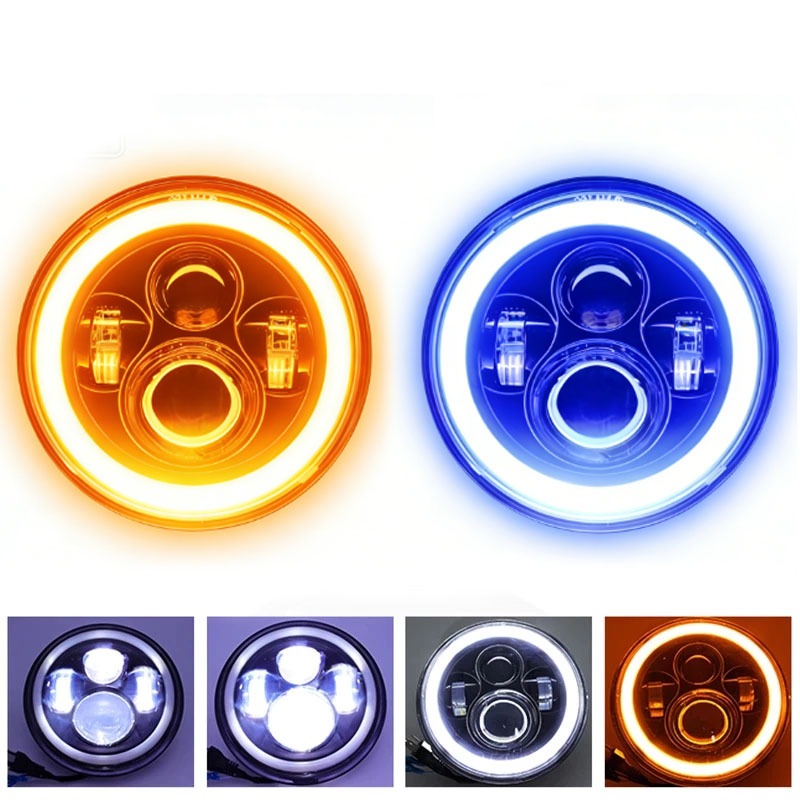COD Lampu LED Projie Daymaker Putih Kuning Lampu Daymaker Projie Running LED 7 Inch Lampu Utama Proj