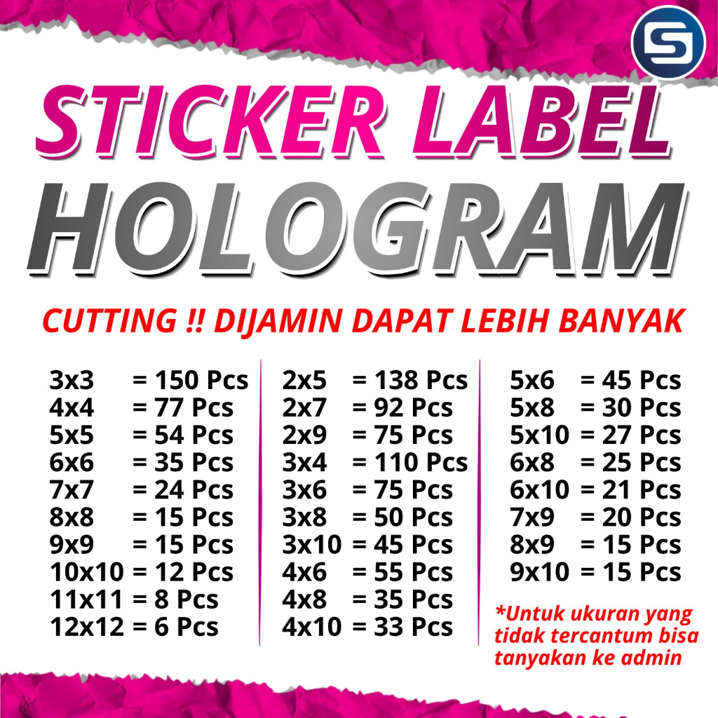 Cetak Sticker Vinyl HOLOGRAM