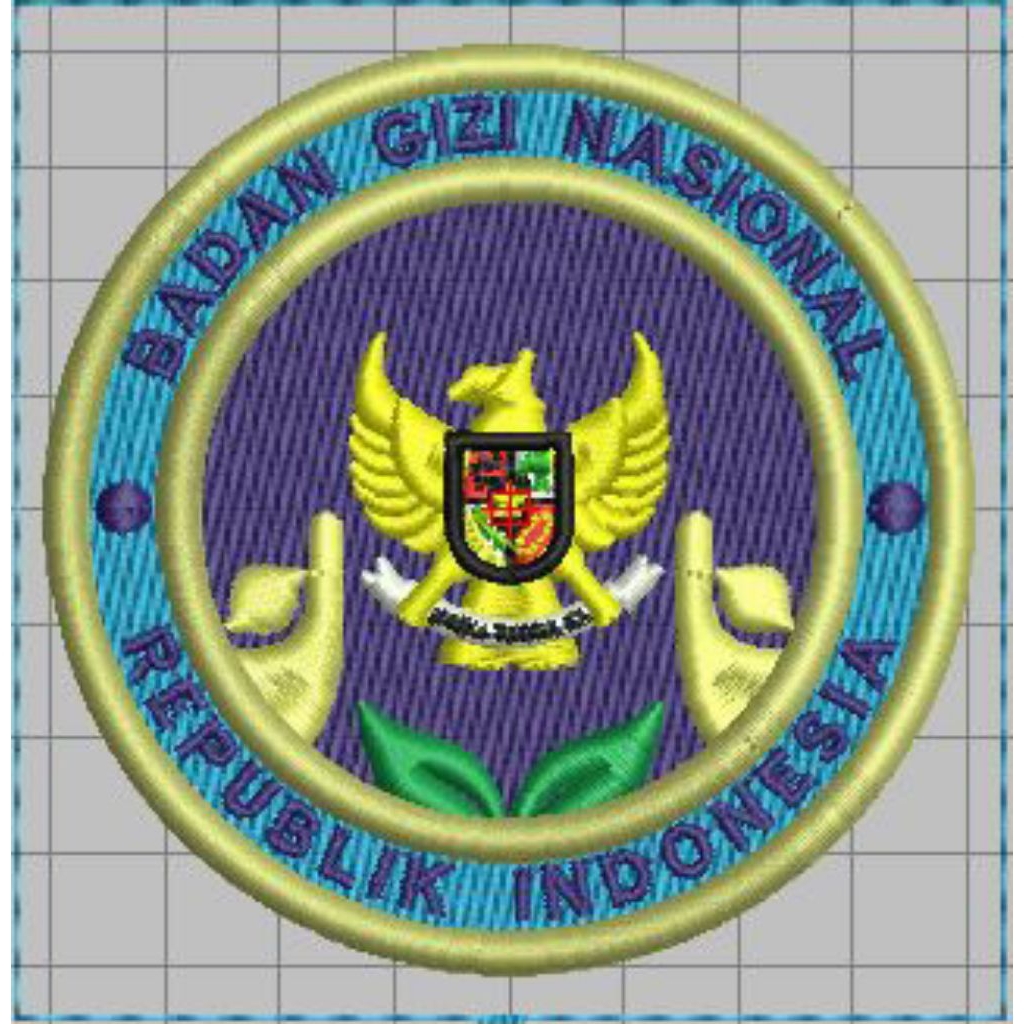 LOGO BADAN GIZI NASIONAL BORDIR BGN/MBG