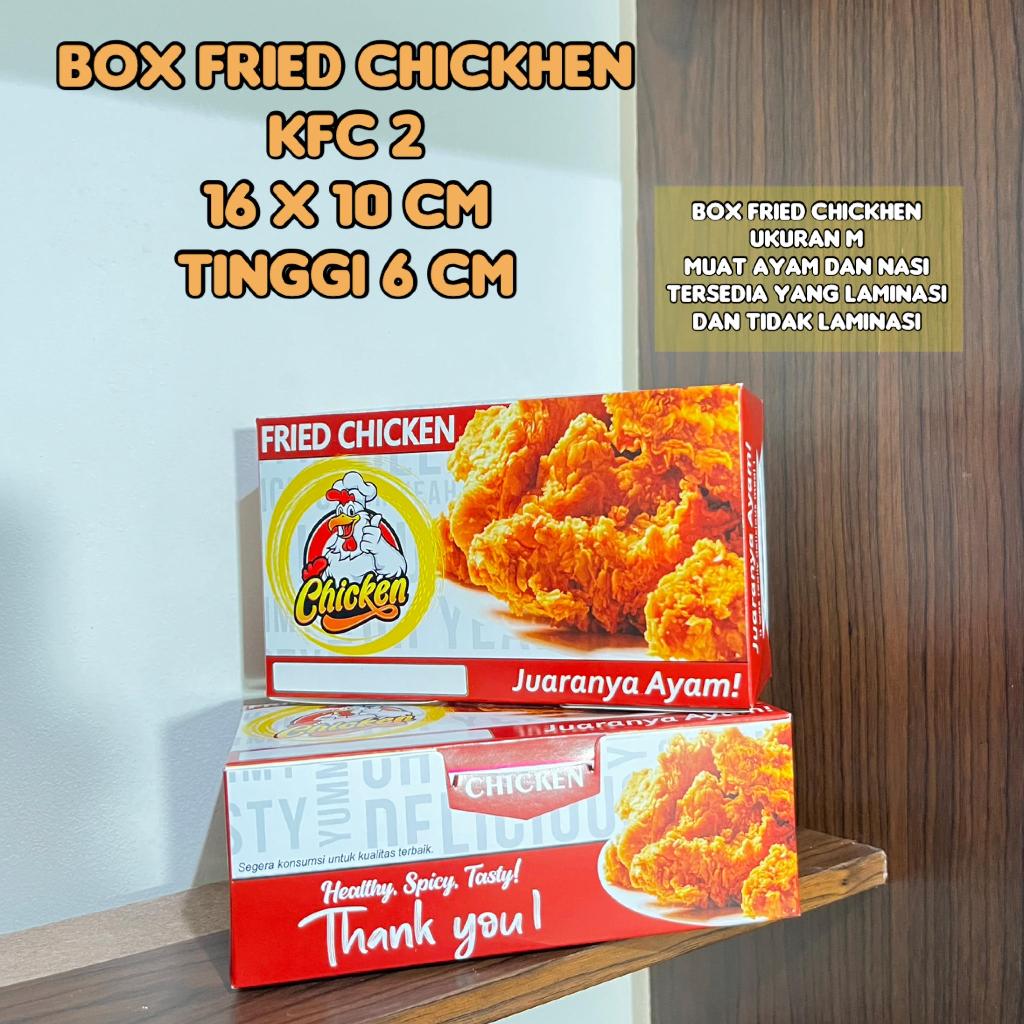 Box KFC ayam 2/ dus KFC/dus fried chicken/dus ayam geprek/dus ayam