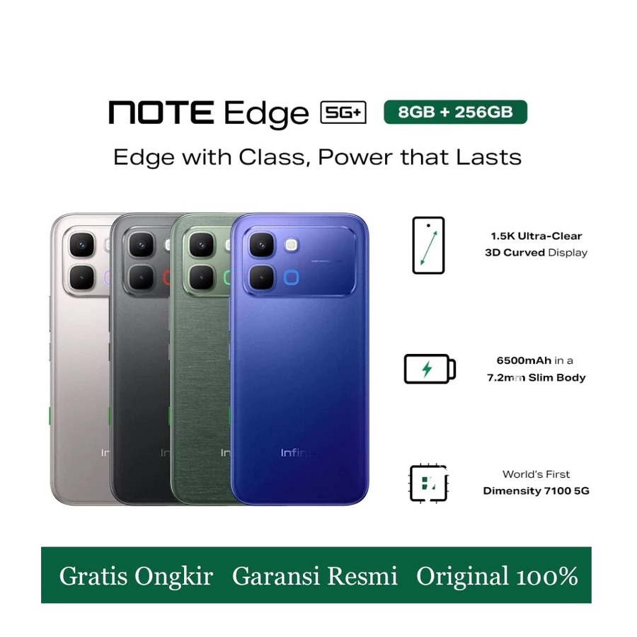 HP INFINIX NOTE EDGE 5G 8GB/256GB GARANSI RESMI