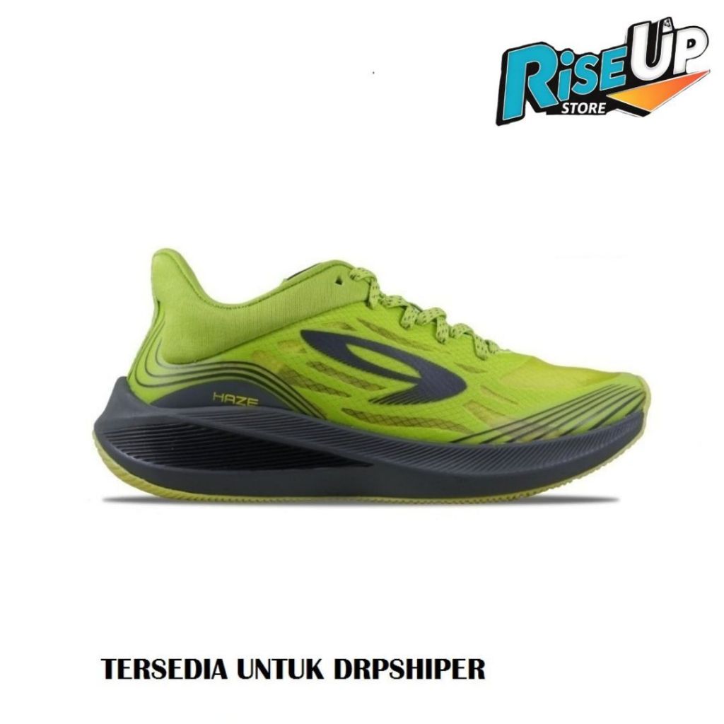 910 Nineten Haze Sepatu Running - HAZE VISION Hijau Abu Kuning