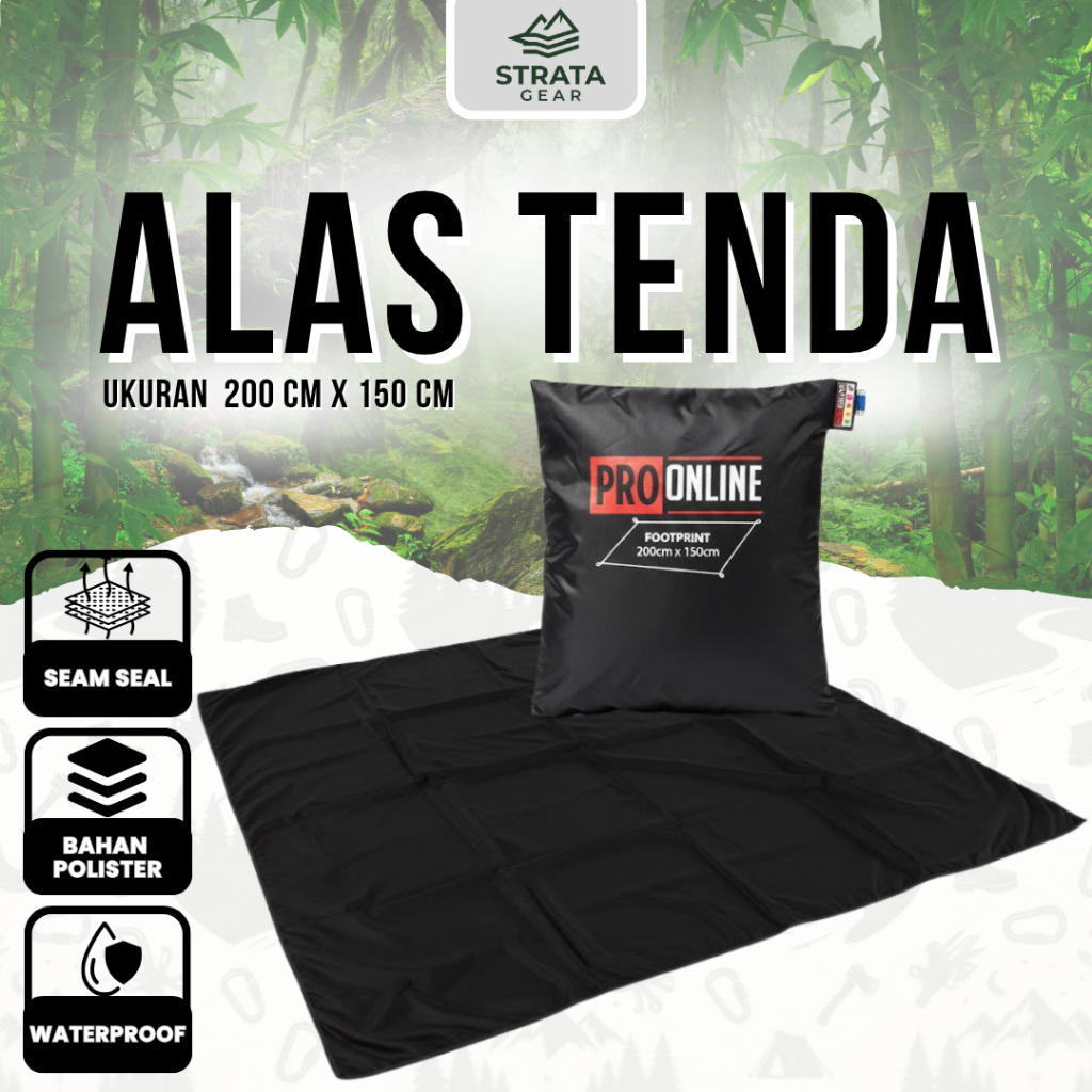 Footprint Alas Tenda Tikar Footprint Waterproof Terpal Pelindung Tenda Camping Outdoor