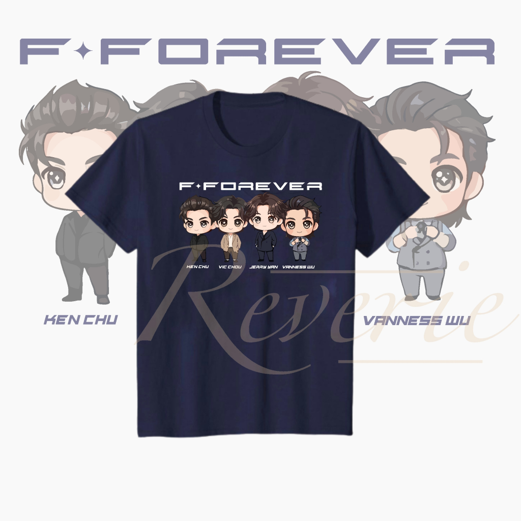 KAOS CARTOON FFOREVER MEMBER F4 BAJU KONSER TSHIRT FF F-FOREVER CONCERT 2026 TAIWAN CHINESE MANDARIN